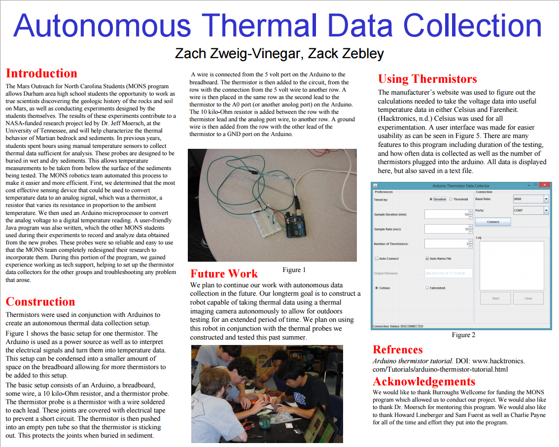 Arduino Thermistor Data Collector